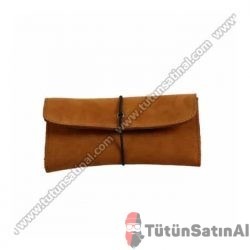 Deri Kese Orijinal Deri Tütün Kesesi - Açık Kahve