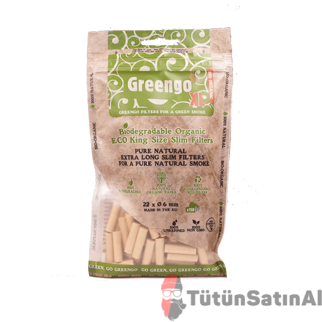 Greengo Organic Eco Slim XL (22 X 6 mm) Poşet Filtre 1 Greengo Organic Eco Slim XL (22 X 6 mm) Poşet Filtre