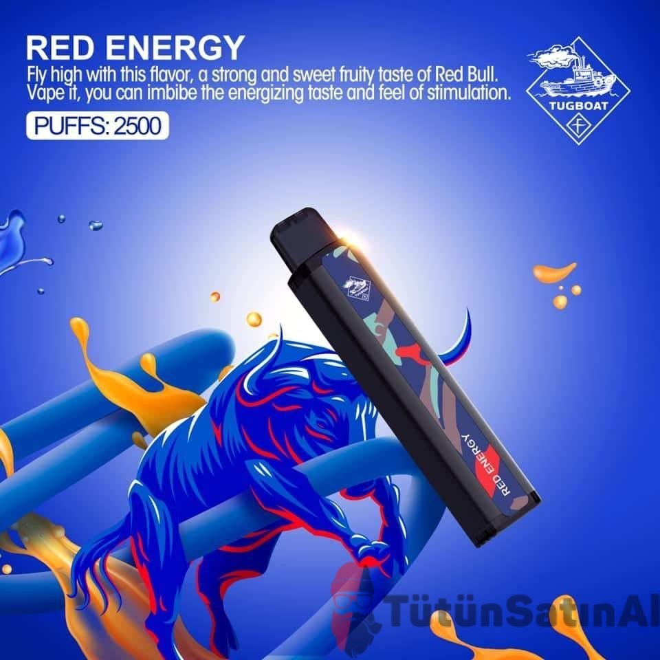 Tugboat XXL 2500 Puffs Red Energy Tek Kullanımlık Elektronik Sigara 1 Tugboat XXL 2500 Puffs Red Energy Tek Kullanımlık Elektronik Sigara