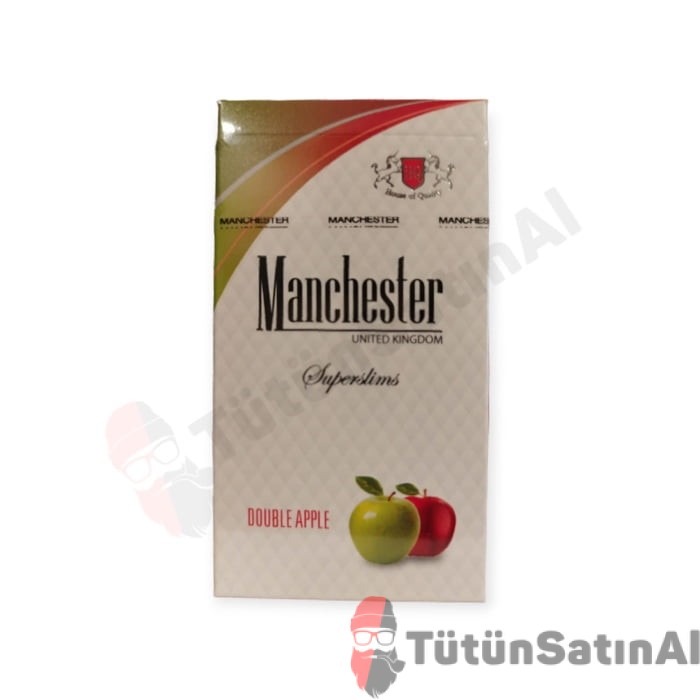 Manchester Superslims Double Apple – Elma Aromalı Sigara 1 Manchester Superslims Double Apple