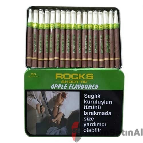Rocks Short Tip Apple Sigarillo - Elma Aromalı 1 Rocks Short Tip Apple Sigarillo - Elma Aromalı