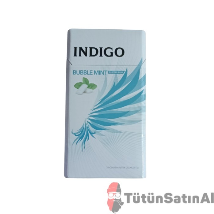 İndigo Bubble Mint Super Slim (Sakız Nane) İthal Sigara 1 İndigo Bubble Mint