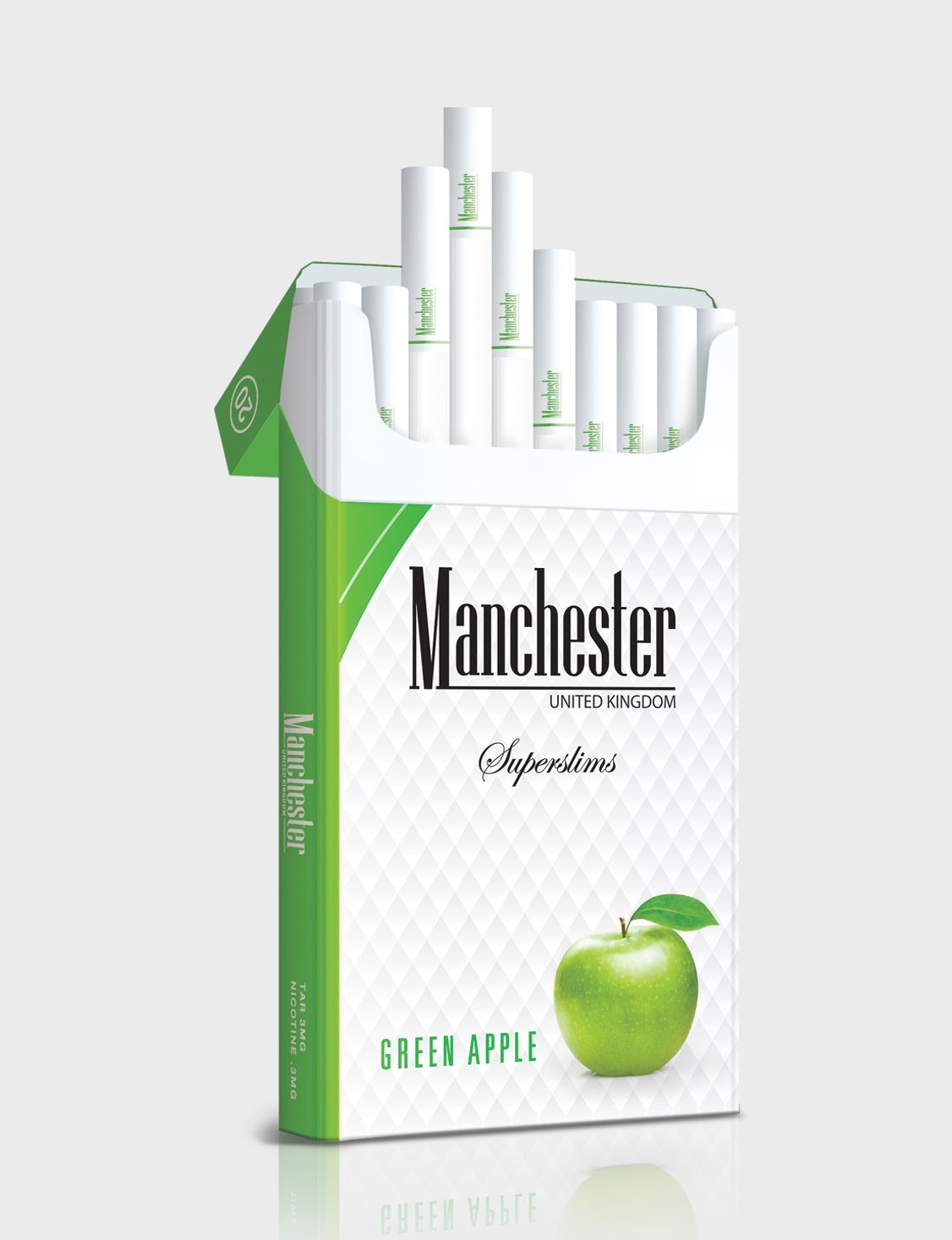 Manchester Superslims Green Apple - Yeşil Elma 1 Manchester Superslims Green Apple